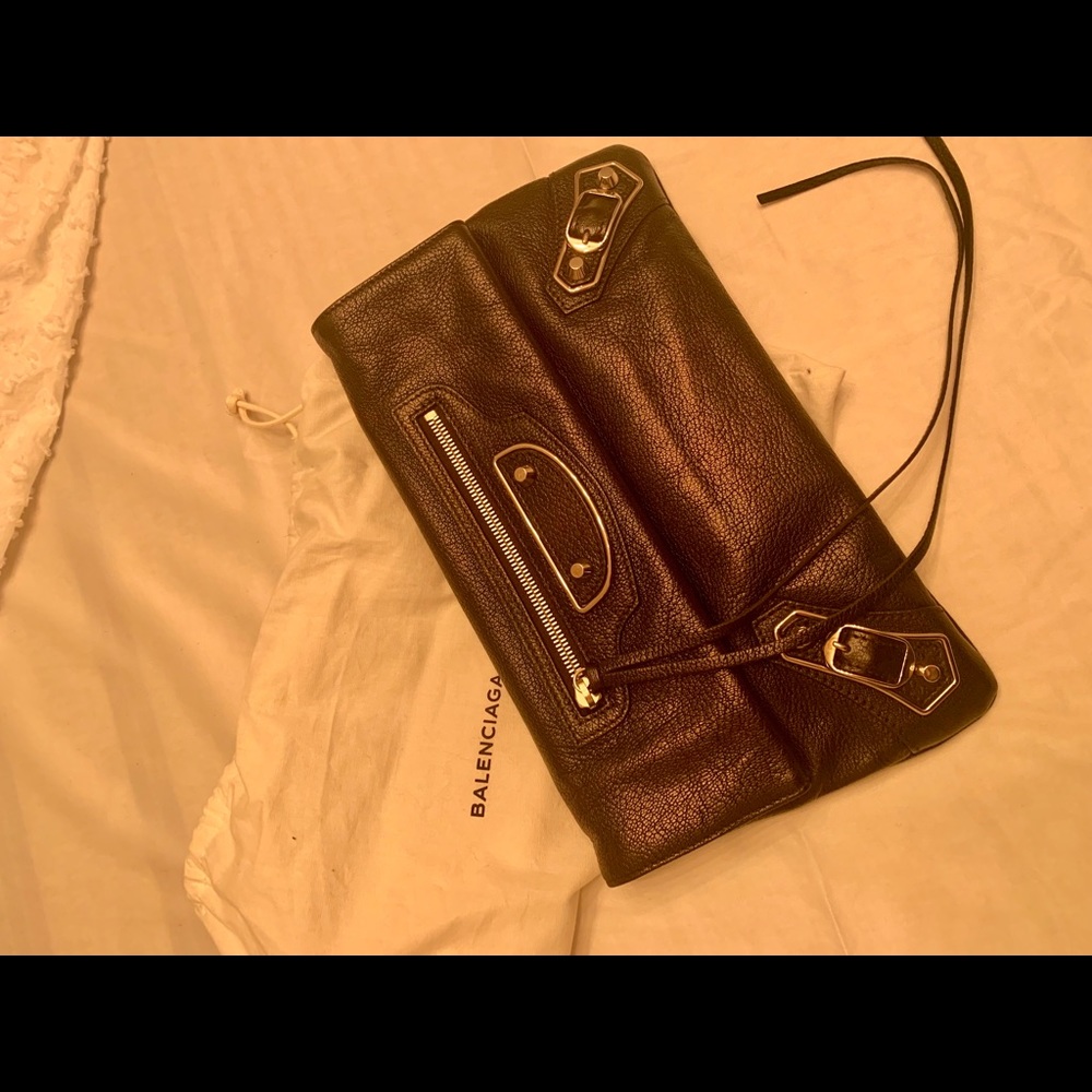 Balenciaga clutch in black color